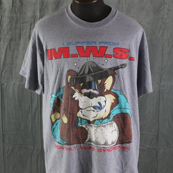 Vintage Grapjhic T-shirt - Monthly Wife Symdrome Big Bear Graphic - Men's XL - Picture 4 of 8